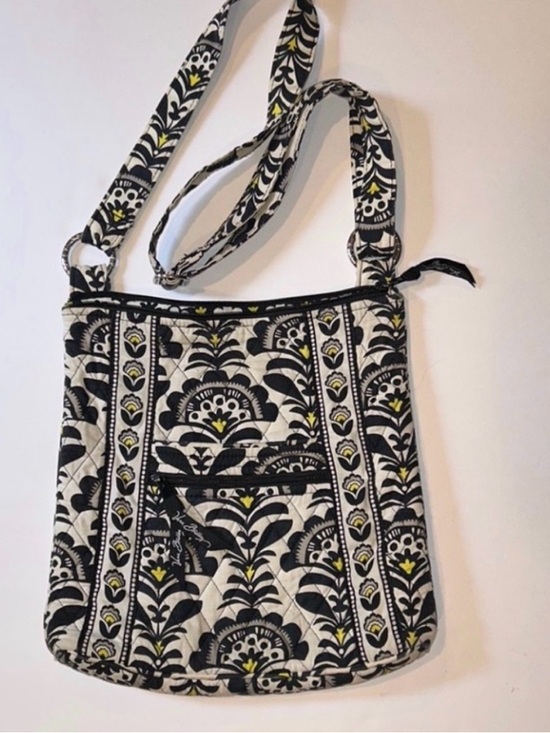 Vera Bradley Handbags - Vera Bradley Black, White & Yellow Floral Quilted Crossbody